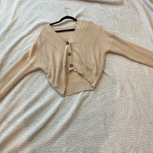 Tan colored cropped sweater